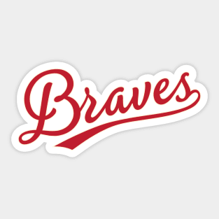 Atlanta Braves 4 by Buck Tee Originals Sticker